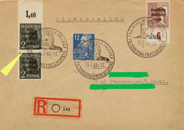 Briefmarkenausstellung zu Fritz Reuter vom 18. bis 28. März in der Rathaushalle 