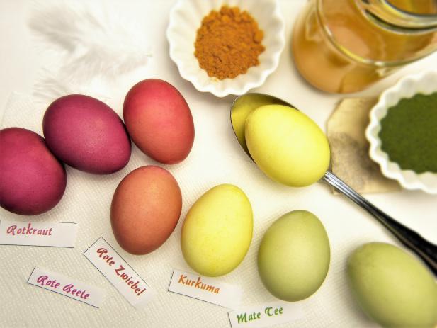 Bunte Ostereier – Anleitung zum Eierfärben mit Naturfarben 