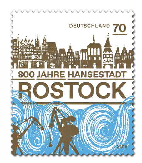 Rostock-Münze und Rostock-Briefmarke würdigen Stadtjubiläum