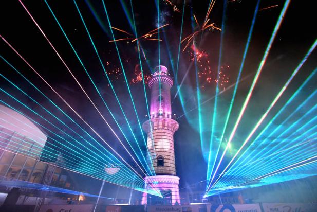 Warnemünder Turmleuchten am 9. April 2022