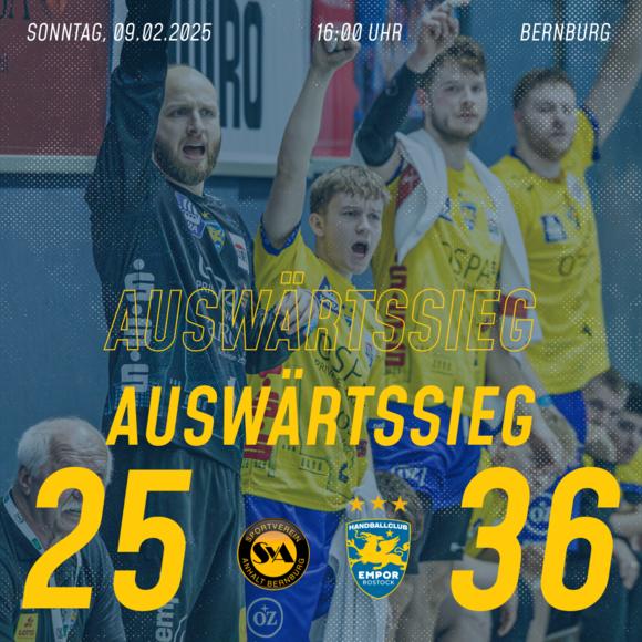Souveräner Sieg: Empor bezwingt Anhalt Bernburg mit 36:25