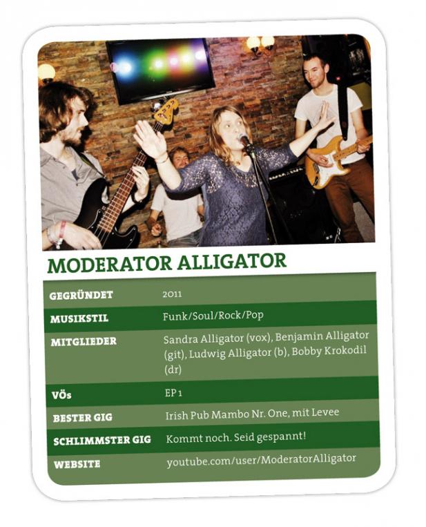 Ein Alligator als Moderator