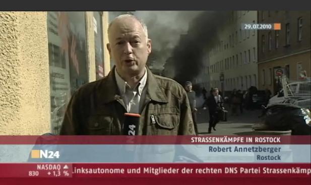 Strassenschlacht in Rostock...