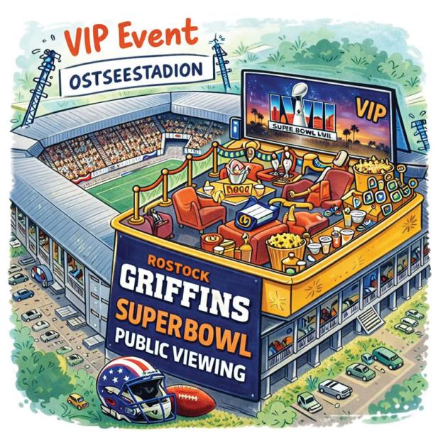 Super Bowl mit den Griffins – Public Viewing im Ostseestadion