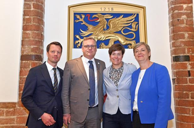 65 Jahre Städtepartnerschaft Rostock – Riga – Oberbürgermeisterin Eva-Maria Kröger empfing lettische Delegation