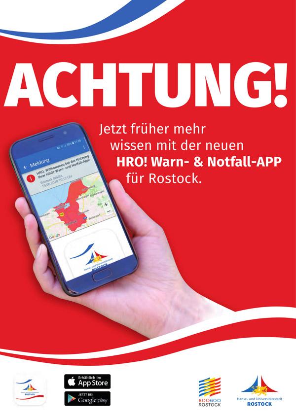 Kostenfreie HRO!-App informiert seit 2018 bei Warnungen und Notfällen