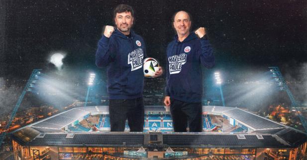 FÜR DIE FLUTLICHTMASTEN: MARTERIA UND PAULE KICKEN IM OSTSEESTADION