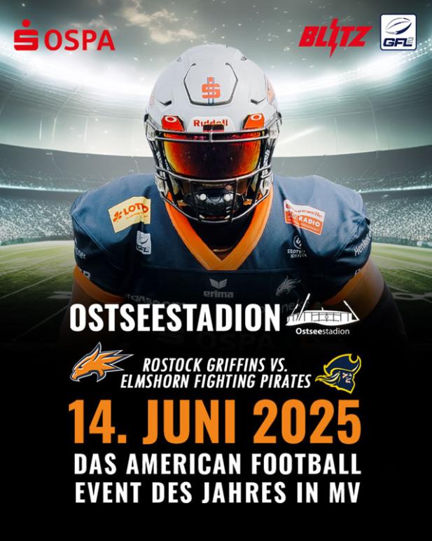 DAS AMERICAN FOOTBALL HIGHLIGHT DES JAHRES! Elmshorn zu Gast bei den Rostock Griffins