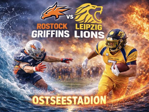 Ostseestadion zum OSPA Event Gameday – Griffins gegen die Leipzig Lions gefordert
