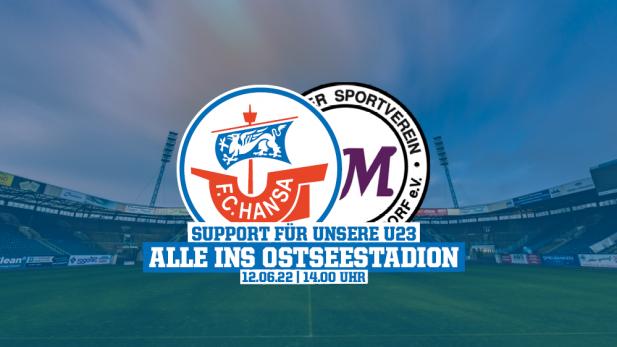 Letztes Saison-Heimspiel der U23 des F.C. Hansa auf dem heiligen Rasen