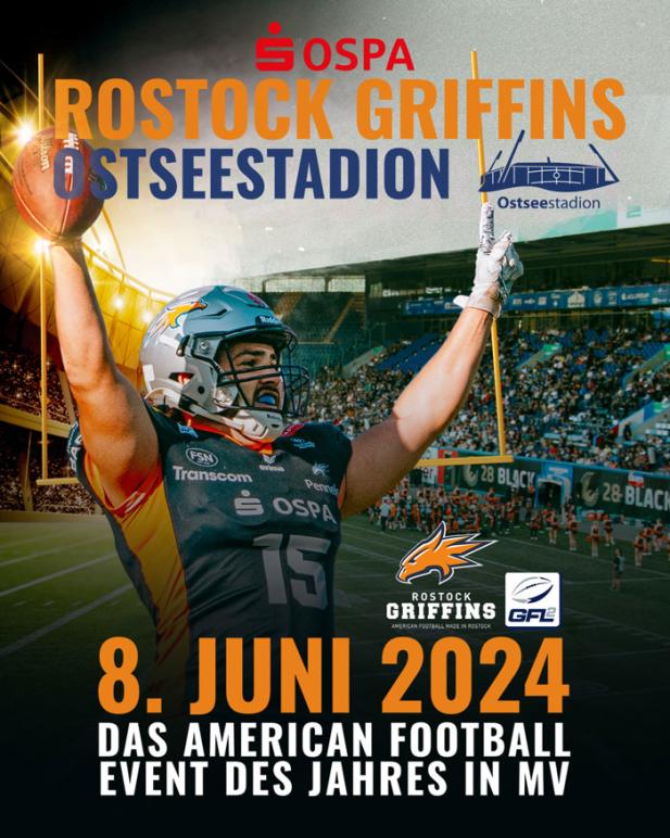 FOOTBALLER DER GRIFFINS IM JUNI 2024 ERNEUT IM OSTSEESTADION ZU GAST